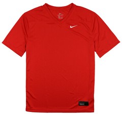 NIKE Team Vapor V-Neck Soccer Jersey Top sz L Large Red Practice Shirt