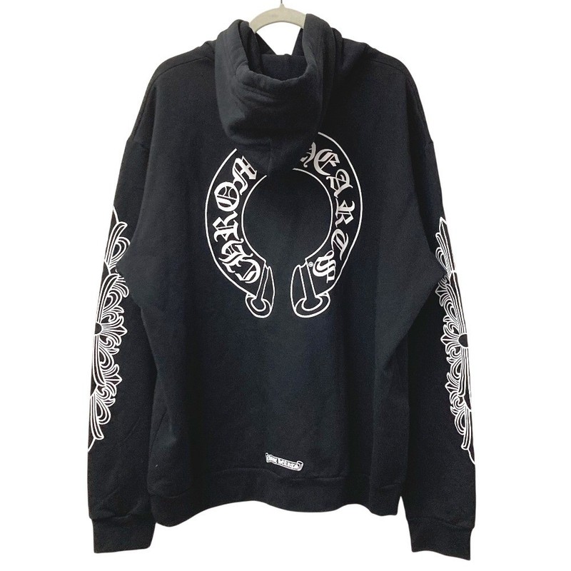 CHROME HEARTS SWTSHRT HD PLVR Flare Logo Horseshoe Apparel Hoodie Hood Parka gallery
