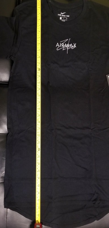 SZ SMALL 🆕🔥 Nike Air Max Zero Men's Black Extended Hem Long T-Shirt 898206-010 gallery
