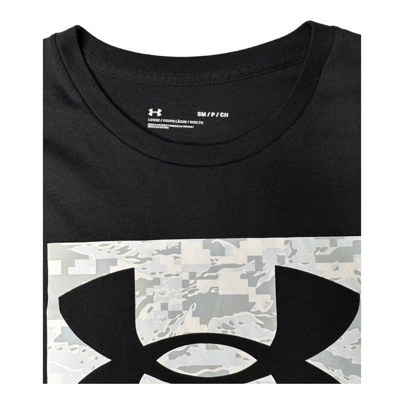 Under Armour Mens T Shirt Size S Loose Fit Digital Camo Short Sleeve Black gallery