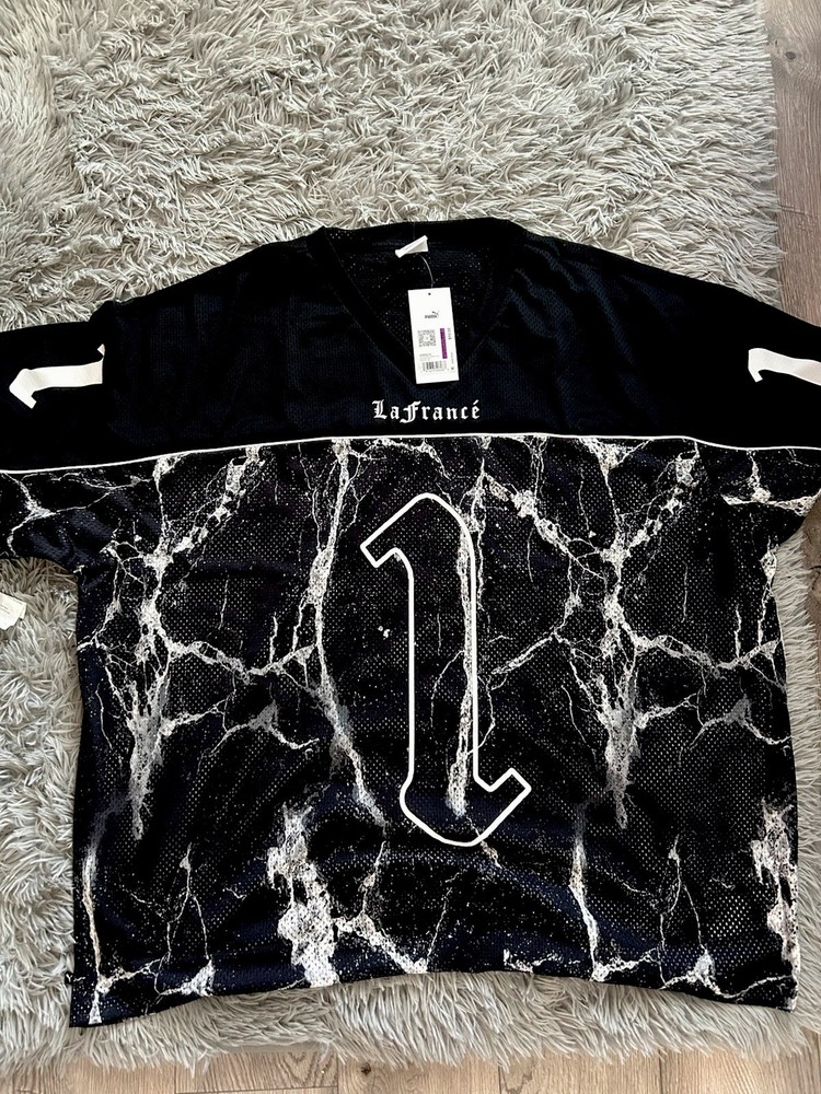 PUMA x LaFrancé Written in Chrome Men's Football Jersey Black XXL 632022-01v 2XL