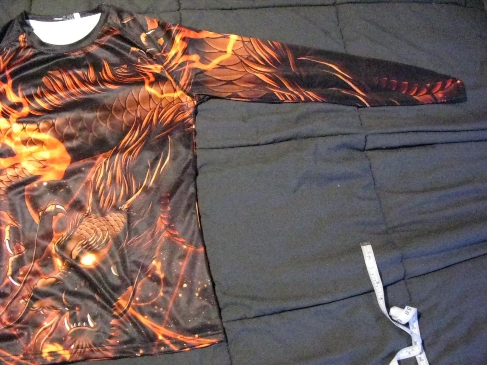 Dragon graphic print Compression Shirt MMA Men's XL gallery