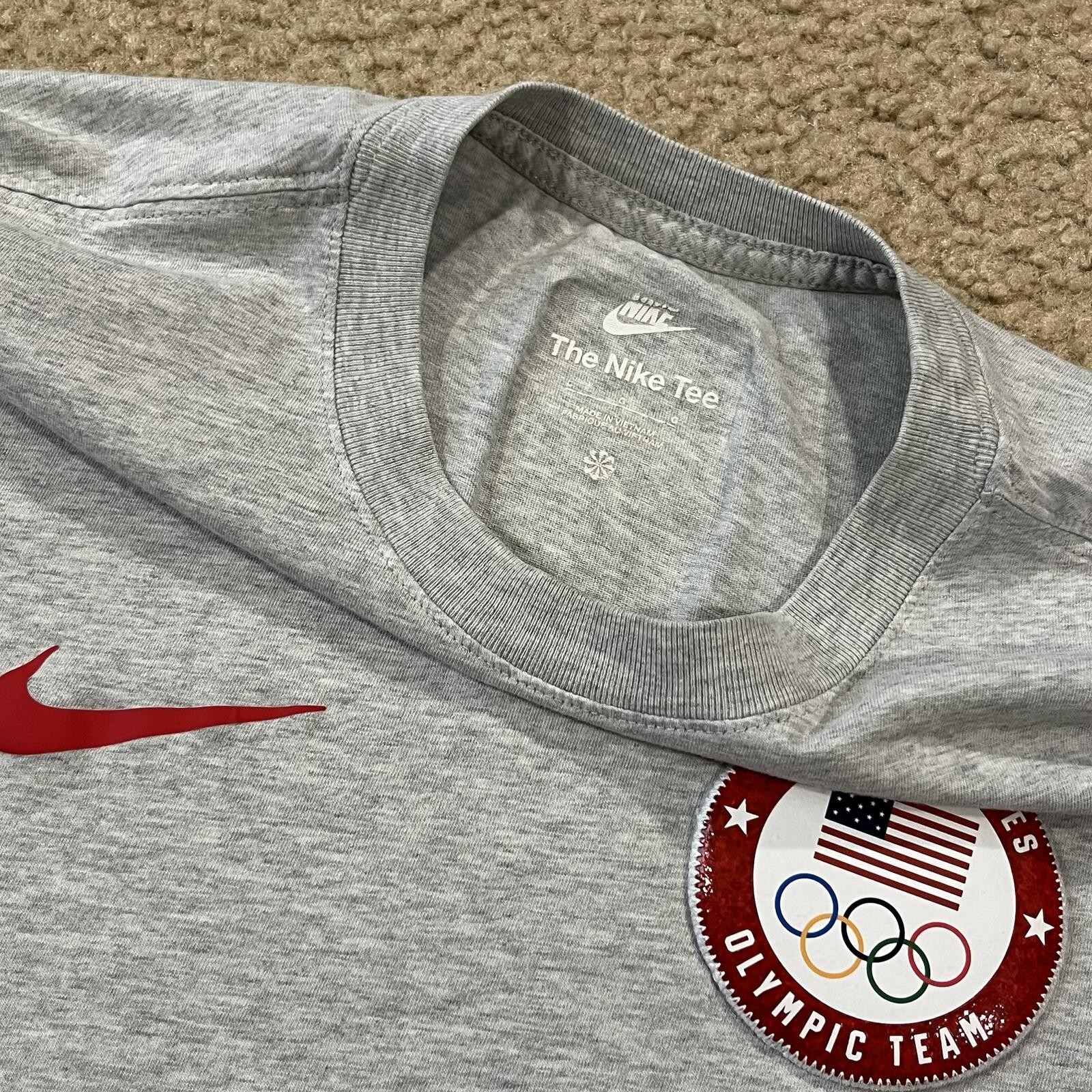 Team USA Nike Mens Winter Olympics T Shirt Gray Size Large gallery