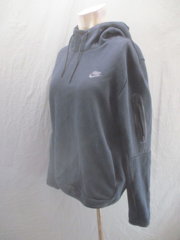 Nike Size M Mens Black Long Sleeve Cotton Blend Hooded Activewear Hoodie 807 gallery
