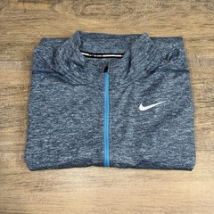 Nike Running Mens Long Sleeve 1/4 Zip Shirt Size Large Light Blue Heathered B10
