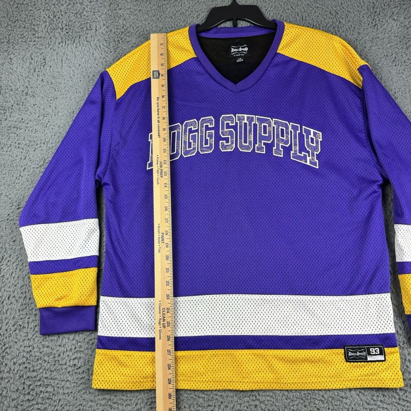 Dogg Supply By Snoop Dogg Jersey Mens Large 93 Mesh Hockey Purple Long Sleeve gallery