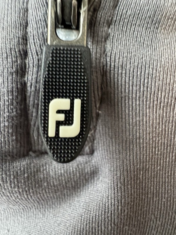 FootJoy Pullover Mens L Gray/black/white Quarter Zip Performance Golf Shirt gallery