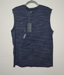 VRST Mens Blue Cotton Modal Blend Athletic Muscle Tank Top Size Large NWT