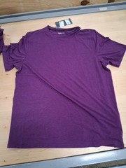 VRST Men’s Ss Icon Tee Black Cherry Heather, 4 Way Stretch Size Large Nwt