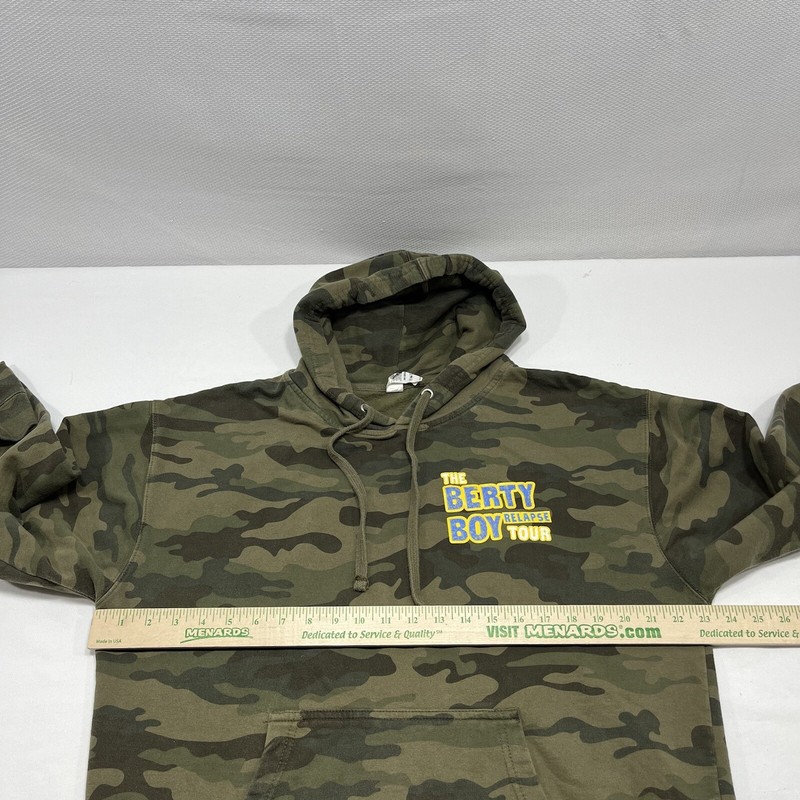 Bert Kreischer The Machine Relapse Tour Berty Boy Adult SIZE Large CAMO Hoodie gallery