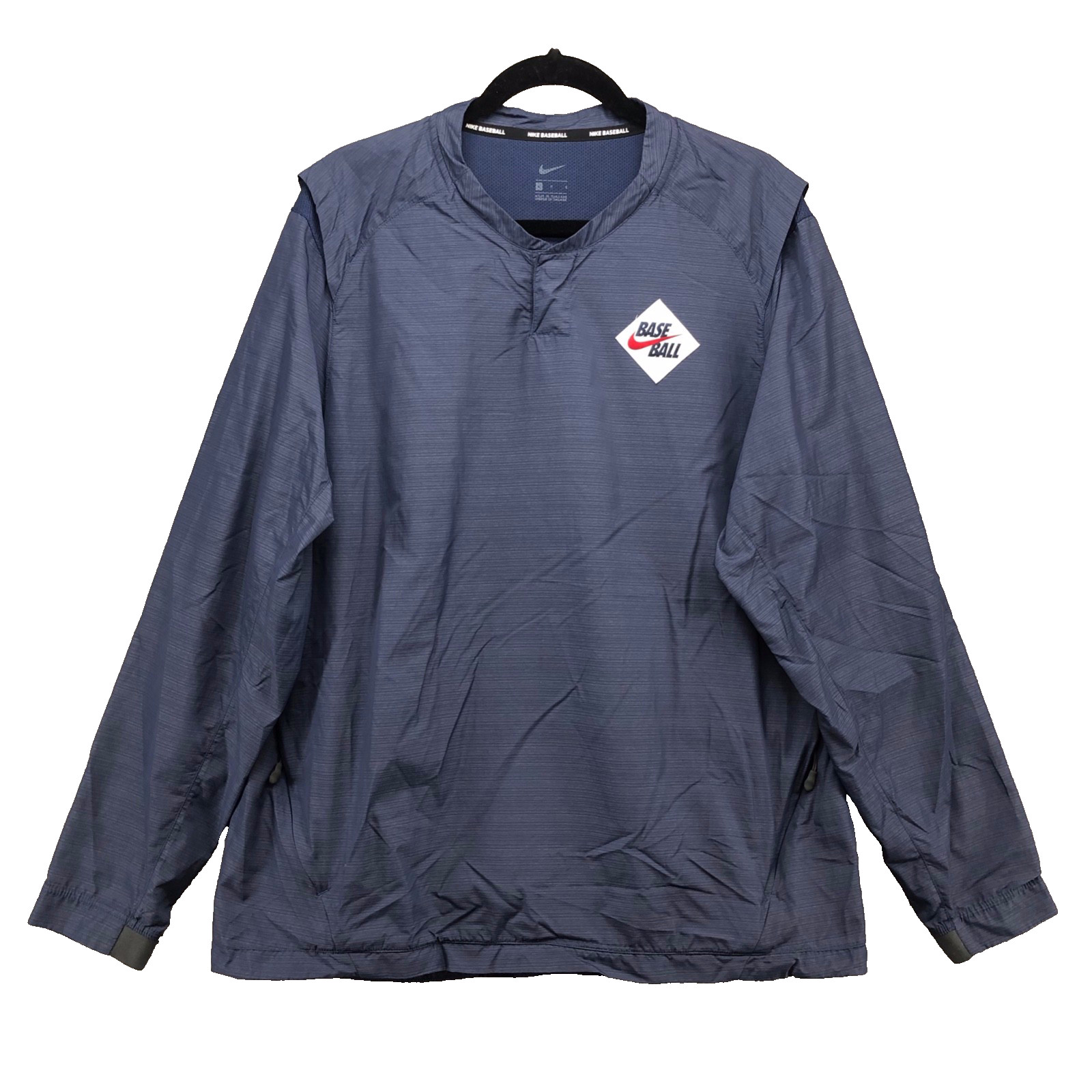 Nike Baseball Pullover Windbreaker Mens Large Blue Activewear Outdoor Workout gallery