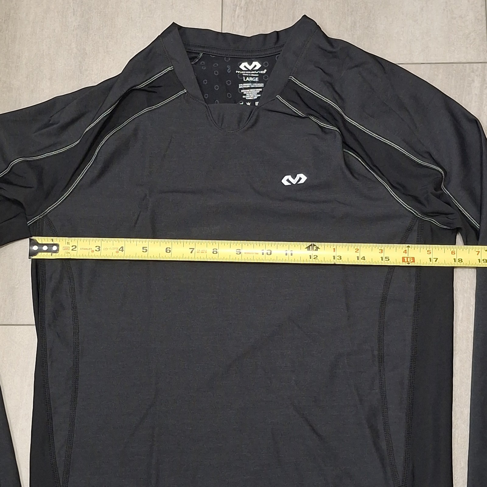 MCDAVID Black Compression Long Sleeve Top Size Large gallery