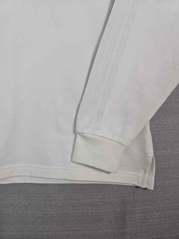Adidas Rugby Polo Shirt XL Mens White Black Trefoil Logo Long Sleeve Originals gallery