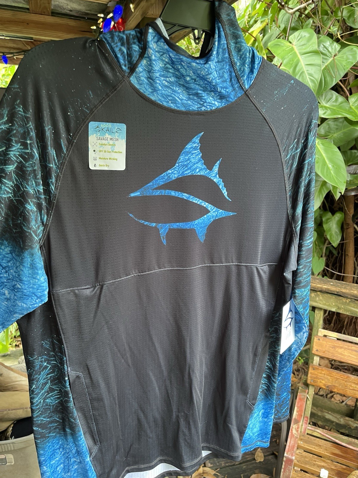 Loco Skailz Fishing Performance Pullover Long Sleeve Hoodie Tarpon Mag Large gallery