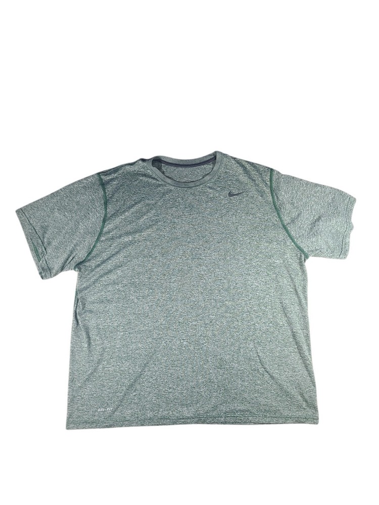 Nike Dri-FIT Green Heather Performance Athletic Training T-Shirt Men's 2XL