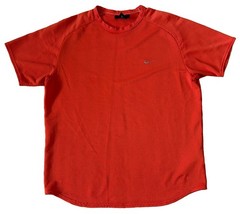 Nike Sphere Textured Athletic Activewear Orange Running T-Shirt Men Large