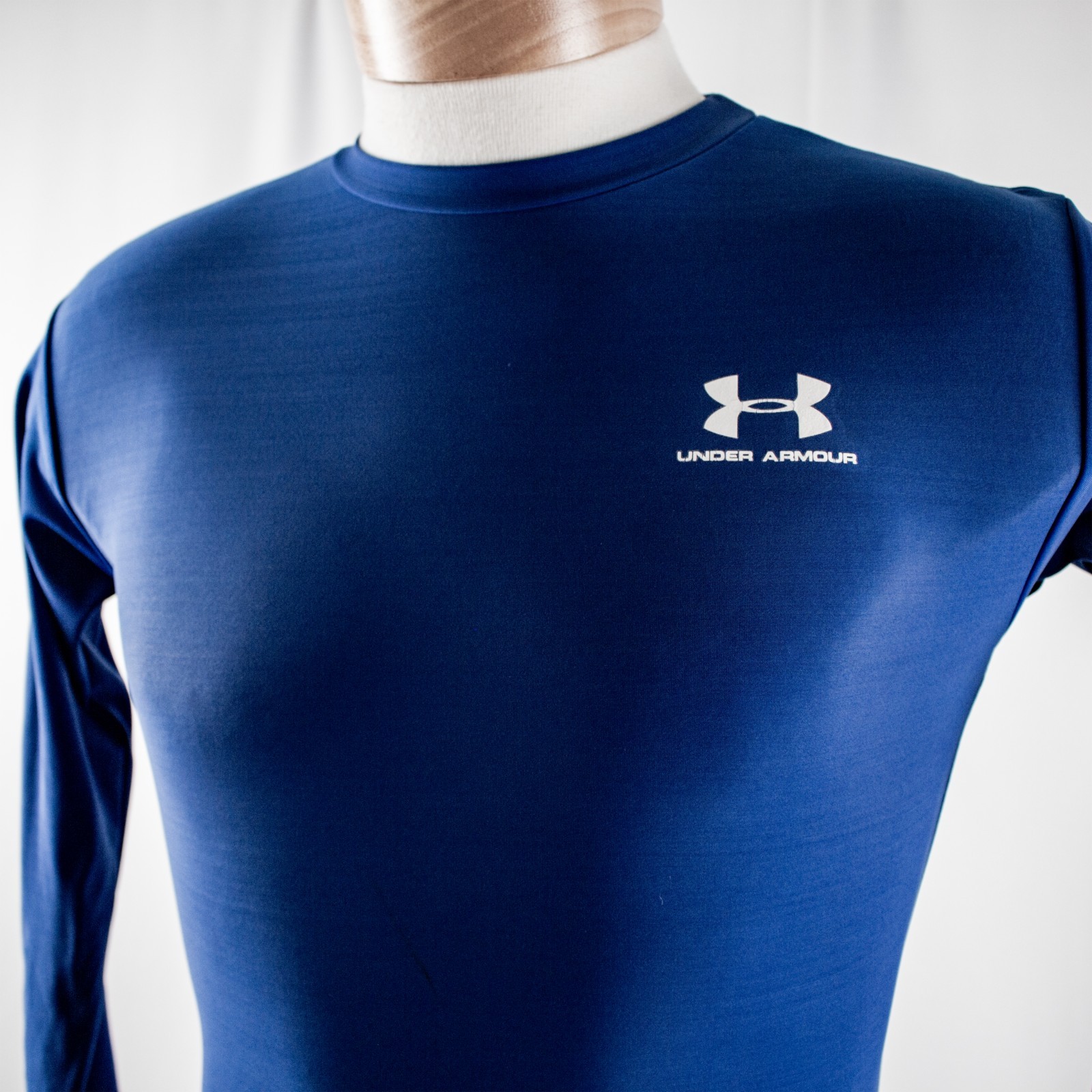 UNDER ARMOUR Athleisure New Royal Blue Solid Men Activewear Top Size M gallery