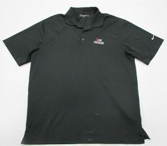 NIKE Men’s Size L Classic Icon Construction Dri-Fit Black Golf Polo Shirt
