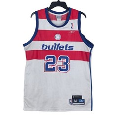 Reebok Jersey Jordan Washington Bullets Hardwood Classics NBA #23 Men M Vtg