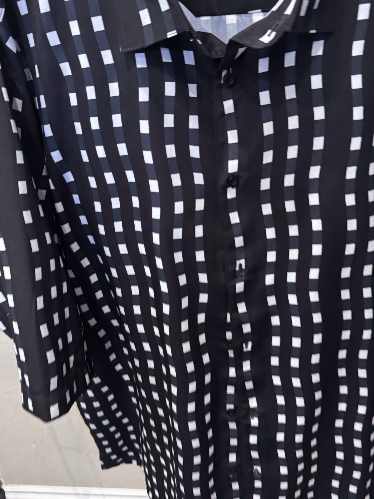 Bassiri Geometric Square SHORT SLEEVE BUTTON UP SHIRT 3XL XXXL gallery