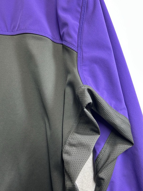 Nike Therma-FIT Men's 1/4 Zip Mock Neck Colorblock Pullover Size XL Purple/Black gallery