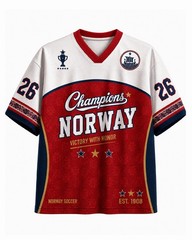 Personalized Norway Champion Soccer Mesh Jersey, Norway Football Jersey Unisex