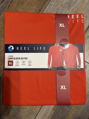 Reel Life Men’s Sun Defender Lightweight Long Sleeve UV T-Shirt XL New