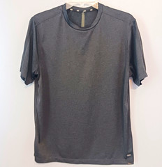 RBX Men’s M Gray Lightweight Polyester Crew Neck Short Sleeve T-Shirt Logo