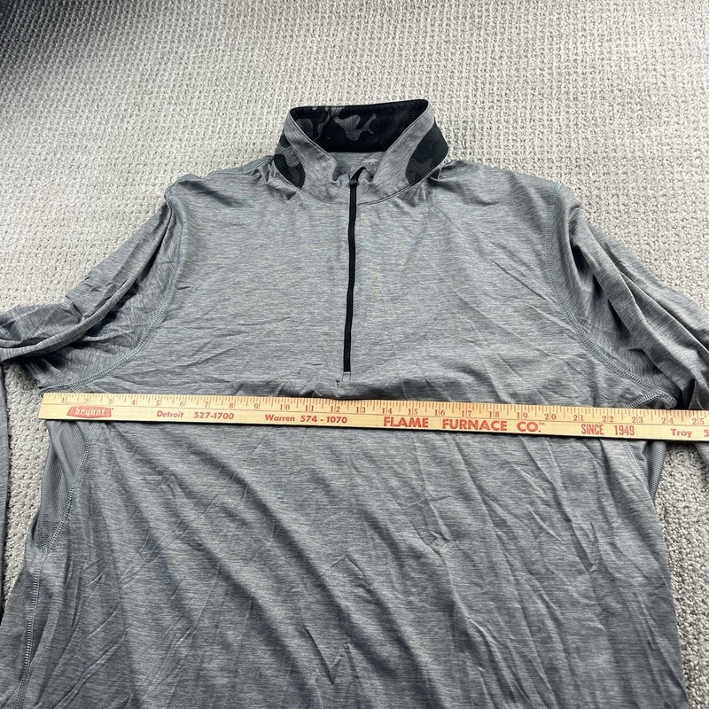 Greyson Sport Pullover Mens XXL Quarter Zip Long Sleeve Camo Collar Golf Shirt gallery