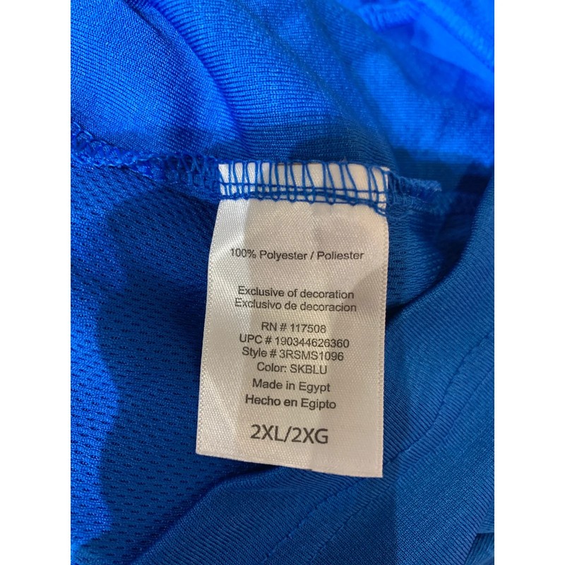 Reebok 2XL Mens Short Sleeve 100% Polyester Crew Neck Royal Blue Athletic Tee gallery
