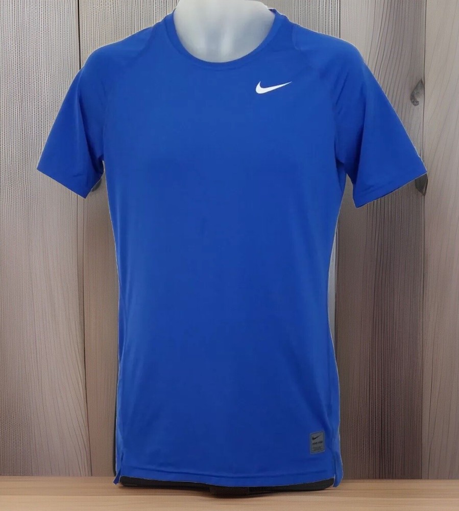 Nike PRO Cool Fitted Crossfit Gym Shirt Royal Blue Mens Size XL NEW Fast Ship