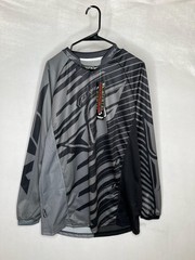 Fly Racing Kinetic Shock Jersey Mens Large Gray Black Long Sleeve MX Motocross
