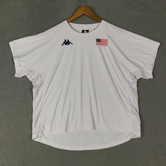 Kappa Gara Training Shirt Adult Large White Athletic Performance USA Federation
