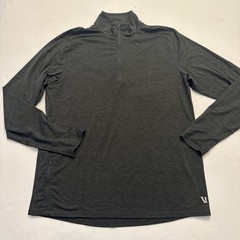 Vuori Ease Performance Half Zip Shirt Pullover Mens Large Gray Stretch Comfort