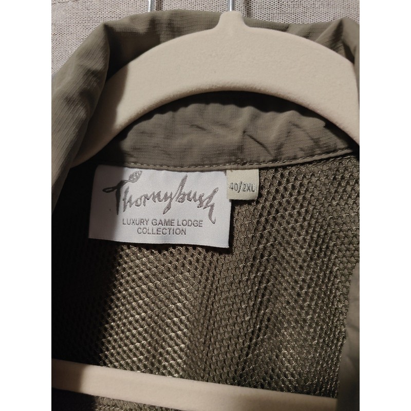 Thornbush Luxury Game Lodge Collective Outdoor Hunting Olive Work Shirt Sz 2XL gallery