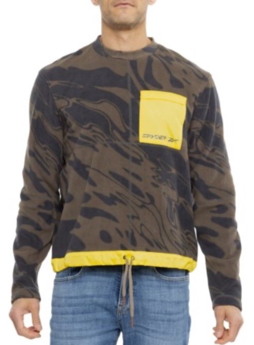 Spyder Reebok Shirt Mens XL Camo Lounge Fleece Pocket Skater Drawcord msrp $89 gallery
