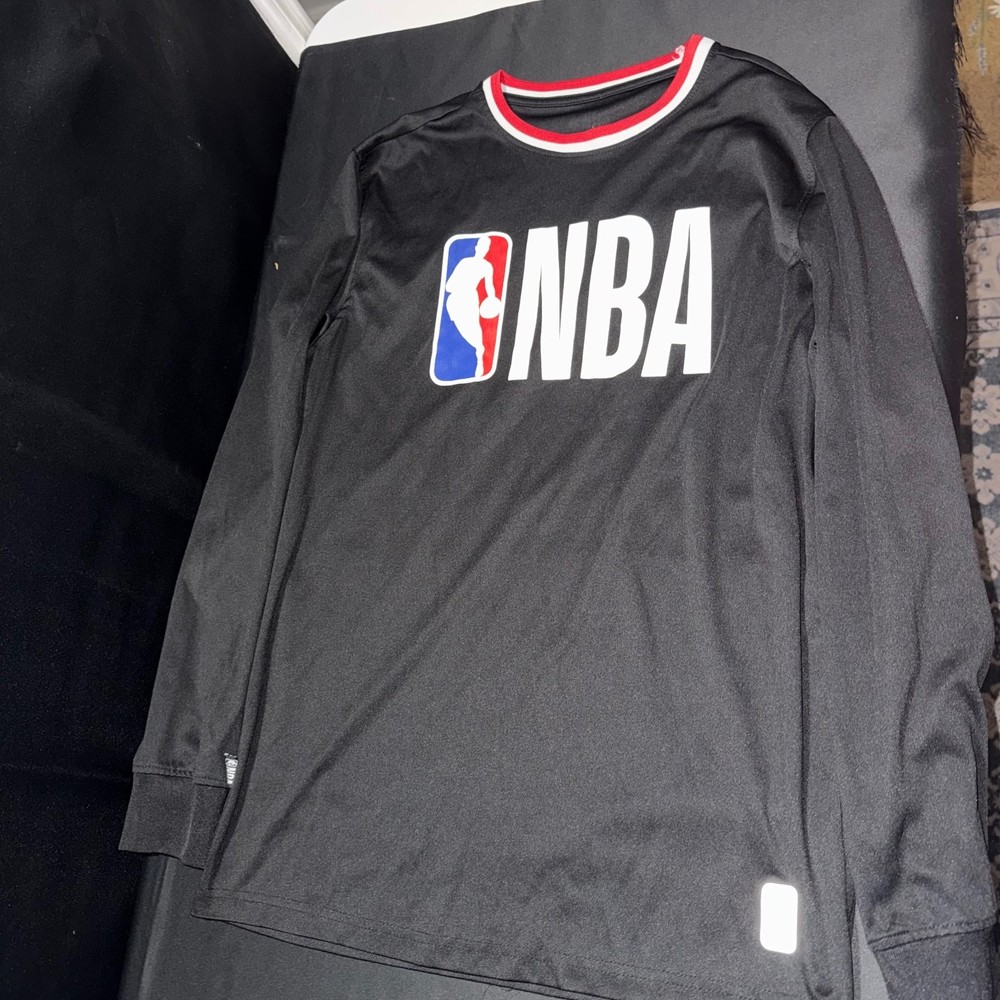 NBA Black Long Sleeve Basketball Shirt