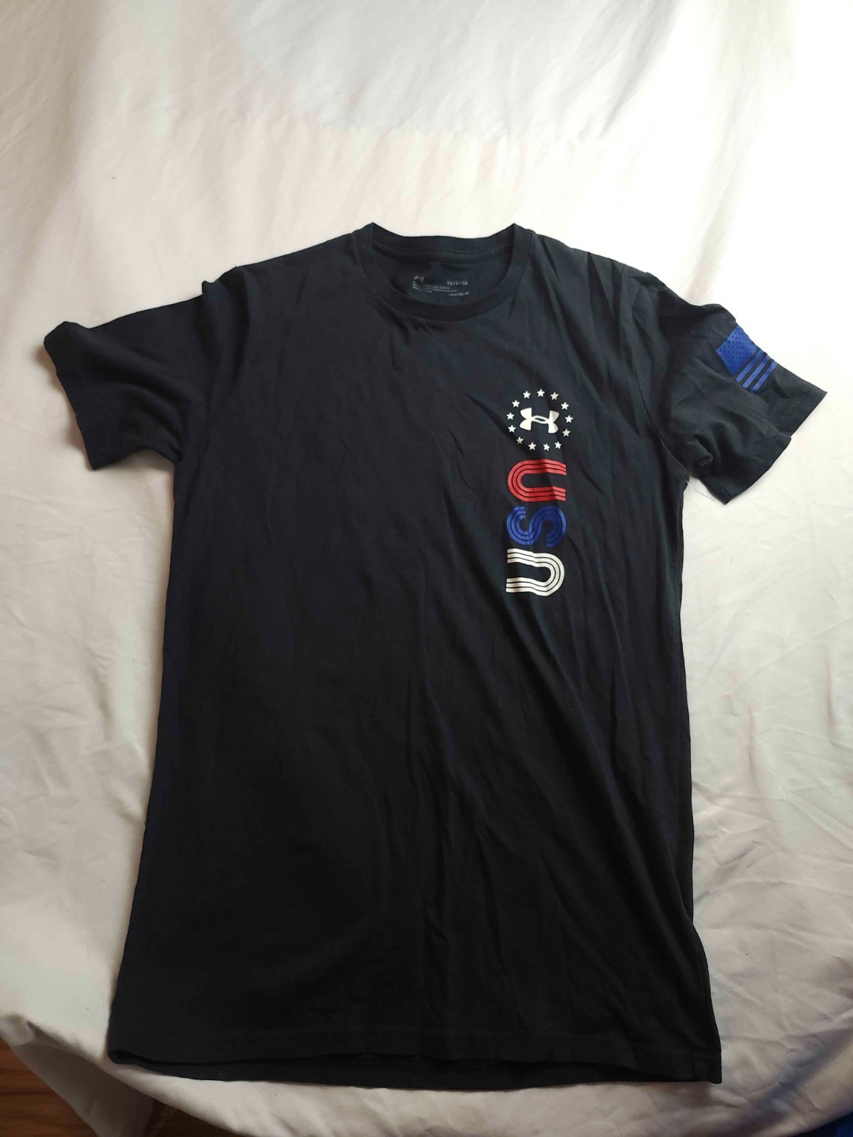 Under Armour UA Freedom United State Of America T-Shirt Mens Small Black Loose gallery