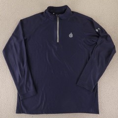 Under armour Pullover Mens XL Blue Polyester Loose 1/4 Zip Golf Logo