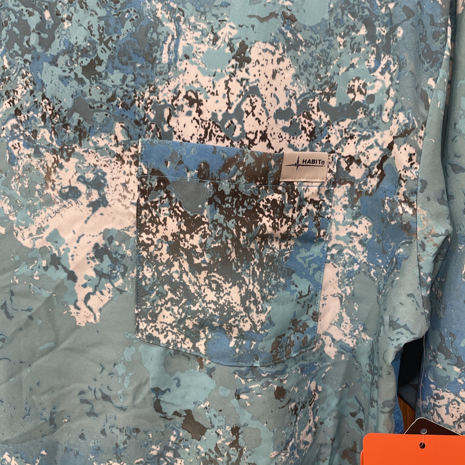 Habit Men's Size Small UPF 40+ UV Protection Hooded Performance Layer Veil Camo gallery