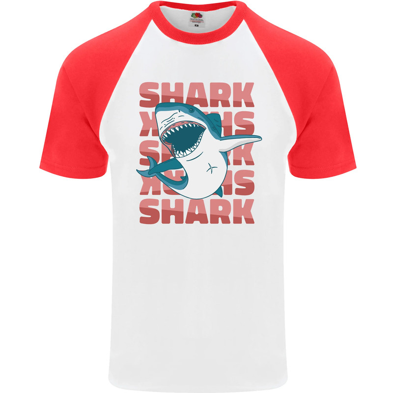 A Great White Shark Mens S/S Baseball T-Shirt gallery