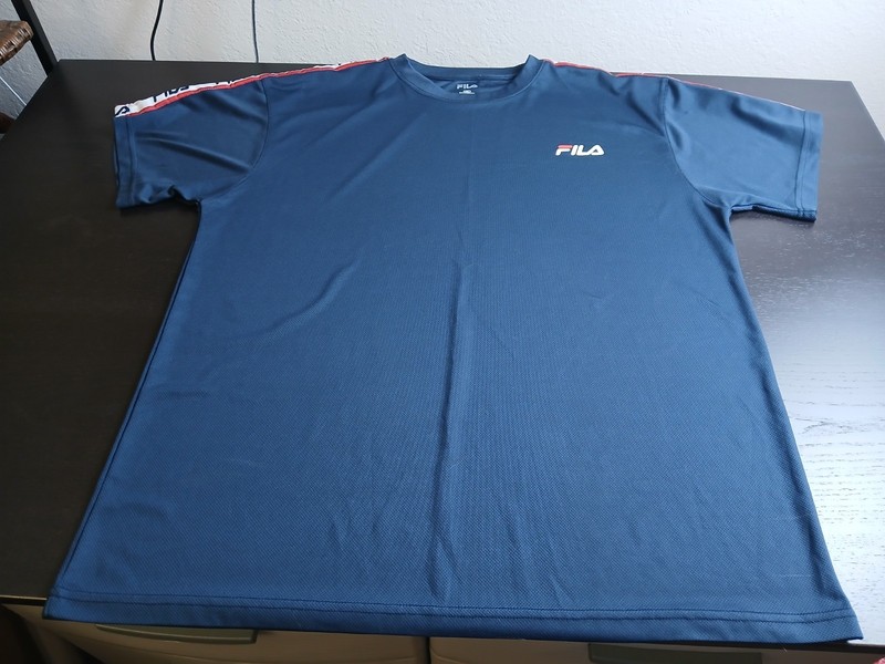 Men's Size 1XL Big and Tall Fila S/S Navy Athletic Shirt #500C gallery