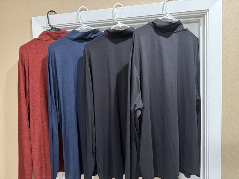 TEK GEAR Lot 4 Men's Big & Tall 1/4 Zip Mock Neck Pullovers 2XB/2XLT gallery