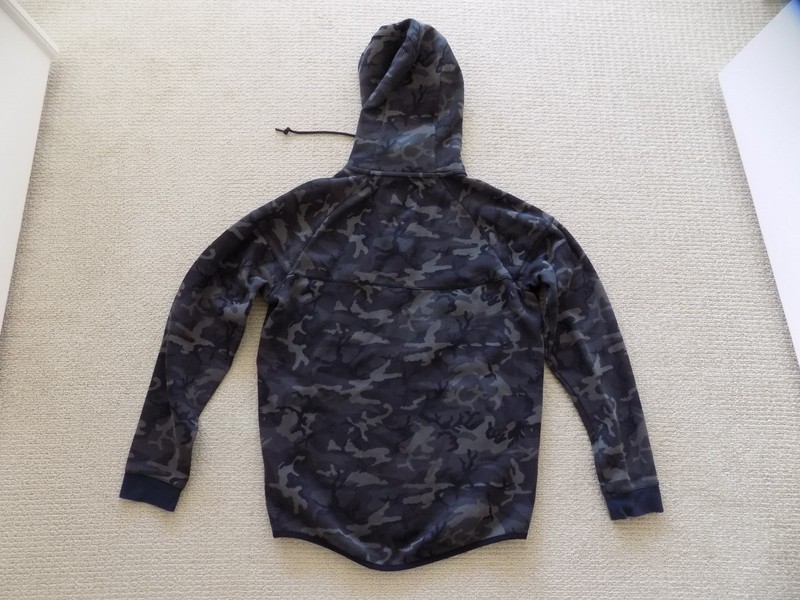 MENS M MEDIUM NIKE TECH FLEECE WINDRUNNER HOODIE JACKET BLACK CAMO 694004 233 gallery