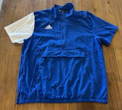 NWT Adidas Prime Blue Aeroready Sideline 1/4 Zip Short Sleeve Pullover Men Sz M