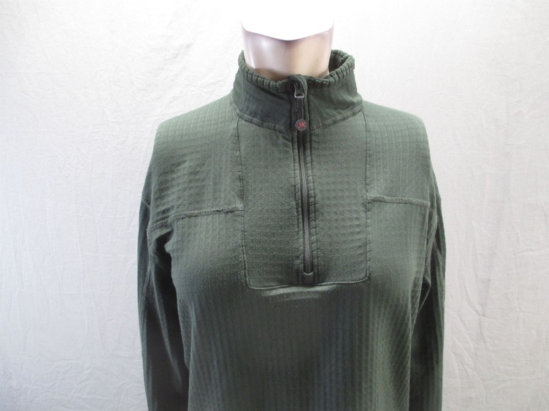 Terramar Size M Men Green 1/4 Zip Mock Neck Long Sleeve Climasense Pull Over 081 gallery