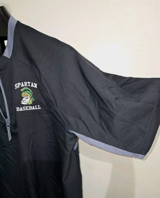 Nice Embroidered Adidas Climalite Spartans Baseball Logo Size L Shirt Jersey gallery