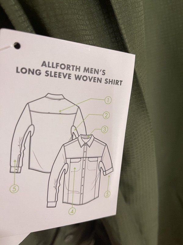 Allforth Mens Performance Outdoor Long Sleeve Shirt, Sea Turtle Green 2XL gallery