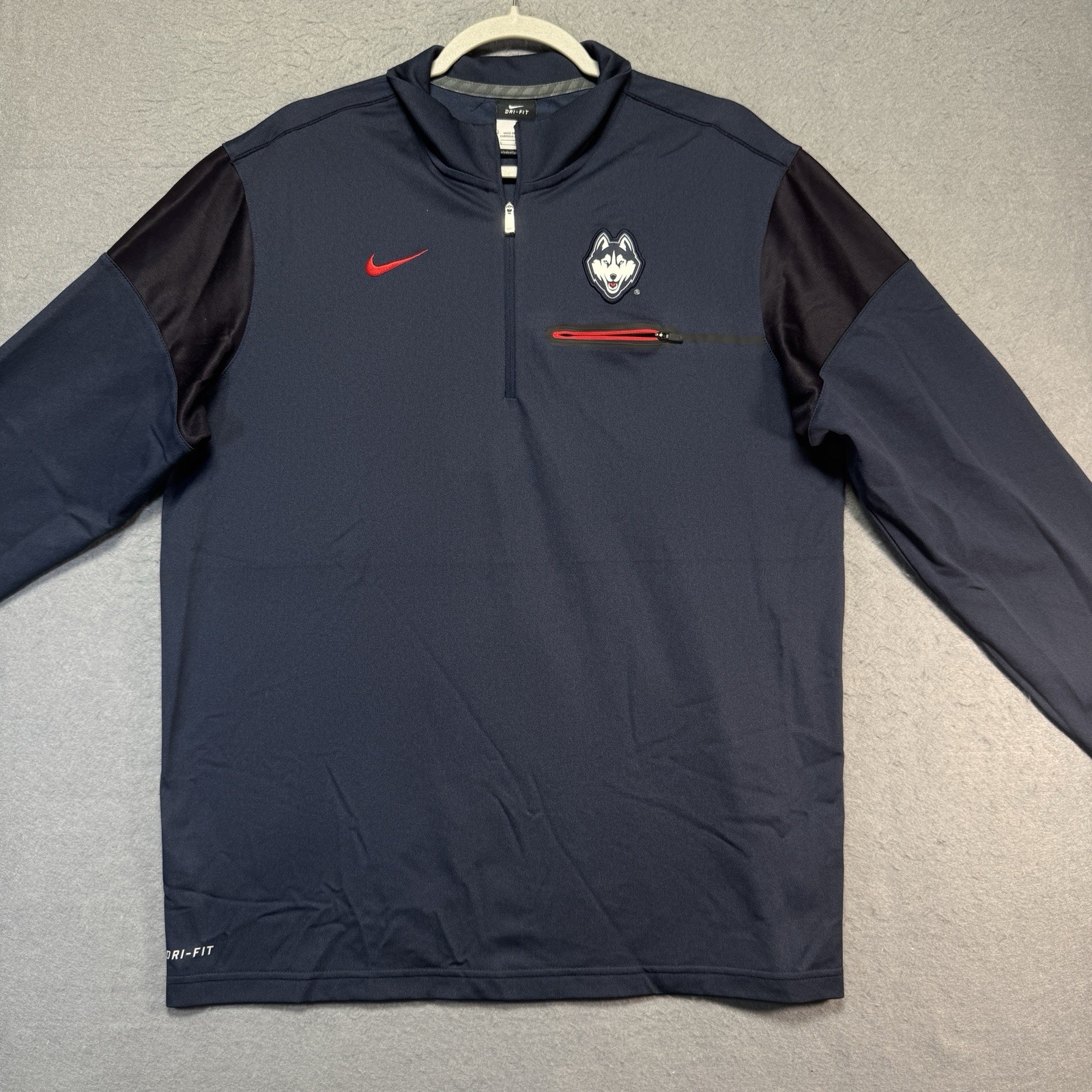 Nike Washington Huskies Shirt Adult Large Navy Blue 1/4 Zip Long Sleeve Dri Fit gallery