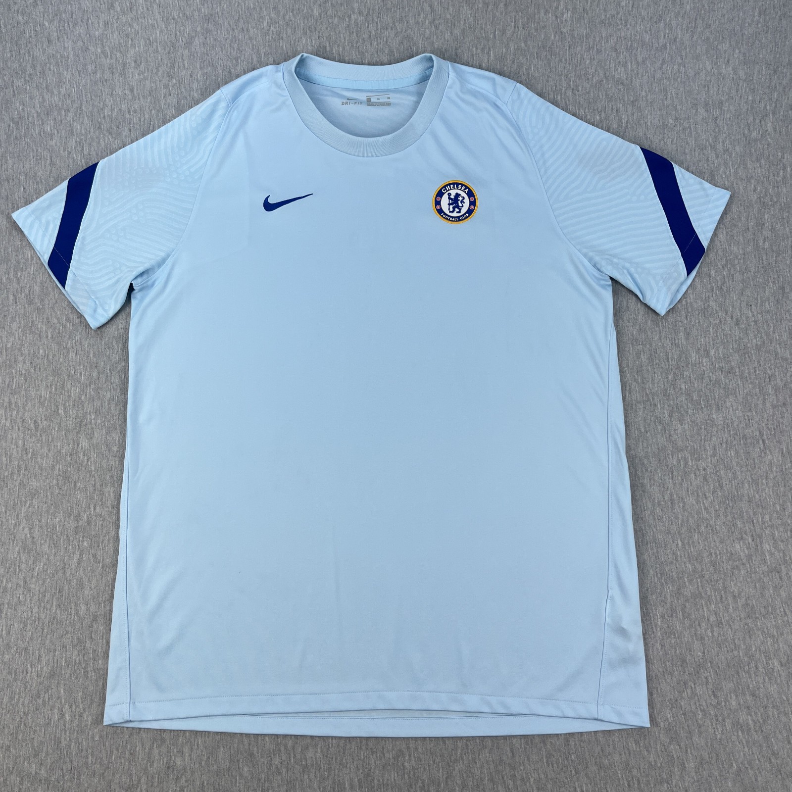 Nike Chelsea FC Training Shirt Mens XL Blue Logo Stripe 2020/2021 Short Sleeve gallery